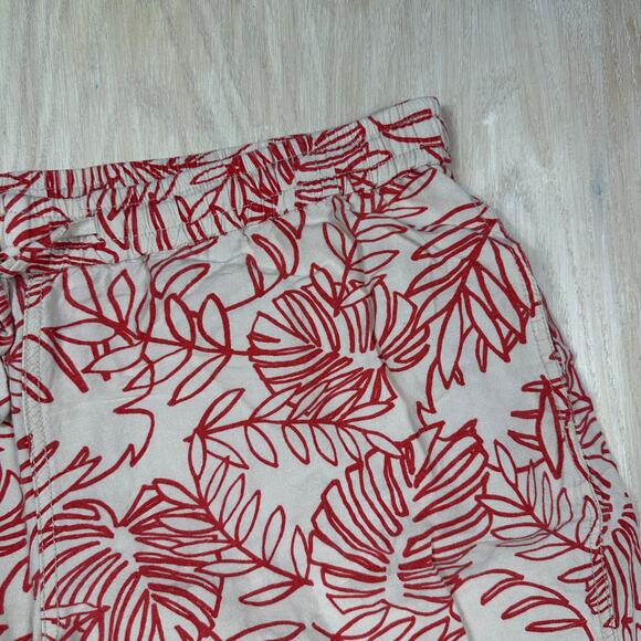 Lane Bryant Drawstring Linen Tropical Leaf Print Resort Wide Leg Pants 18/20 - Picture 5 of 16